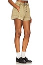 view 2 of 6 Washed Stretch Cotton Elasticated Shorts in Boa