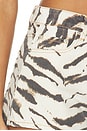 view 8 of 7 Print Denim Mini Shorts in Egret