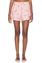 view 2 of 7 Printed Stretch Cotton Short in Silver Pink