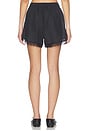 view 6 of 7 Light Linen Lace Hem Shorts in Black