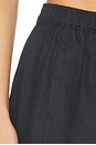 view 8 of 7 Light Linen Lace Hem Shorts in Black