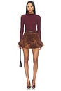 view 6 of 6 Corduroy Flounce Short in Tortoise Shell