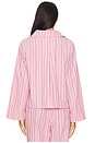view 3 of 5 Stripe Cotton Pyjamas Shirt in Lilac Sachet