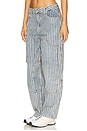 view 3 of 6 Light Stripe Denim Carpenter Jeans in Soft Chambray