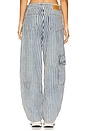 view 4 of 6 Light Stripe Denim Carpenter Jeans in Soft Chambray