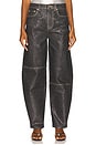 view 1 of 6 Shimmery Foil Denim Stary in Washed Black