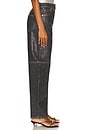 view 3 of 6 Shimmery Foil Denim Stary in Washed Black