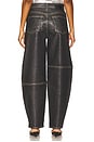 view 4 of 6 Shimmery Foil Denim Stary in Washed Black