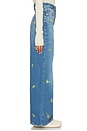 view 3 of 6 Printed Flower Denim Lari Jeans in Light Blue Vintage