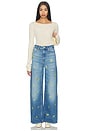 view 5 of 6 Printed Flower Denim Lari Jeans in Light Blue Vintage