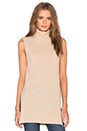view 2 of 5 Turtleneck Sweater Tank in Ivory Cream Melange