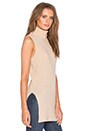 view 3 of 5 Turtleneck Sweater Tank in Ivory Cream Melange