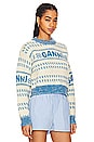 view 2 of 4 Cropped O-Neck Sweater in Strong Blue