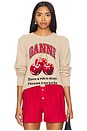 view 1 of 4 Graphic Mix Cherry Sweatshirt in Safari