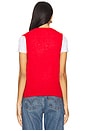 view 3 of 4 Light Mohair Tie String Vest in Racing Red