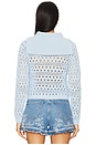 view 3 of 4 Tie String Cardigan in Soft Chambray