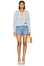 view 4 of 4 Tie String Cardigan in Soft Chambray