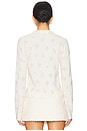 view 3 of 5 Printed Merino Cardigan in Antique White