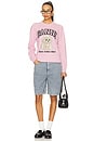 view 4 of 4 Graphic Wool Mix Poodle Crewneck in Chalk Pink