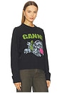 view 2 of 4 Graphic Wool Mix Puppy Love Crewneck in Phantom