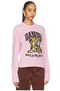 view 2 of 4 Graphic Wool Sweater in Chalk Pink