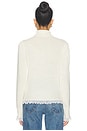 view 4 of 5 PULL MERINO TURTLENECK WITH LACE DETAILS  in Egret