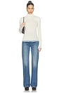 view 5 of 5 PULL MERINO TURTLENECK WITH LACE DETAILS  in Egret