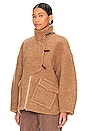 view 2 of 4 Drop Shoulder Boucle Jacket in Tiger's Eye