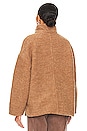 view 3 of 4 Drop Shoulder Boucle Jacket in Tiger's Eye