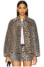 view 1 of 5 Print Denim Jacket in Leopard
