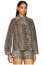 view 3 of 5 Print Denim Jacket in Leopard