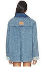 view 4 of 6 Patchwork Denim Midi Jacket in Mid Blue Vintage
