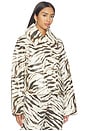 view 4 of 5 BLOUSON PRINTED LAMINATED COTTON CANVAS BARN in Egret