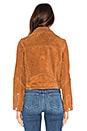 view 4 of 6 Suede Biker Jacket in Cognac
