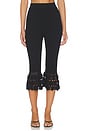 view 1 of 6 PANTALON FINE COTTON RIB CROCHET in Black