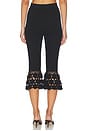 view 4 of 6 PANTALON FINE COTTON RIB CROCHET in Black