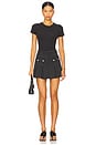 view 5 of 6 Scuba Neoprene Pleated Skirt in Phantom
