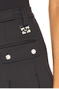 view 6 of 6 Scuba Neoprene Pleated Skirt in Phantom