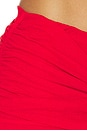 view 6 of 6 Marl Mesh Draped Long Skirt in Goji Berry
