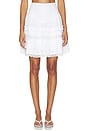 view 1 of 6 Broderie Anglaise Mini Tiered Frill Skirt in Bright White