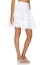 view 2 of 6 Broderie Anglaise Mini Tiered Frill Skirt in Bright White