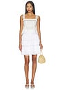 view 5 of 6 Broderie Anglaise Mini Tiered Frill Skirt in Bright White