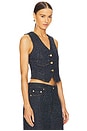 view 2 of 5 Fluffy Denim Waistcoat in Rinse