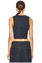 view 3 of 5 Fluffy Denim Waistcoat in Rinse