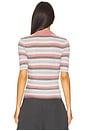 view 3 of 5 Light Sparkle Rib Polo Top in Multicolor