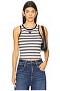 view 1 of 5 Striped Rib Tank Top in Sky Captain