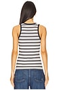 view 3 of 5 Striped Rib Tank Top in Sky Captain