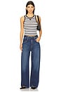 view 4 of 5 Striped Rib Tank Top in Sky Captain