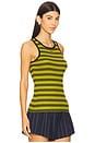 view 2 of 5 Striped Rib Tank Top in Golden Cypress