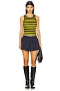 view 4 of 5 Striped Rib Tank Top in Golden Cypress